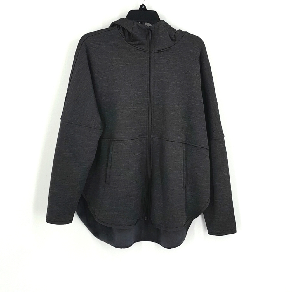 The North Face Hooded Sweatshirt Slacker Full Zip Size Large Gray Fleece Lined - Picture 3 of 14
